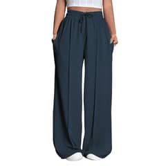 AGW - Pantalón Buzo Algodón Palazzo Elasticados Wide Leg - Oversize