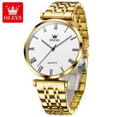 STARTECHOFFICE - Reloj de Mujer Elegante de Cuarzo Pulsera de Acero Inoxidable Dorado