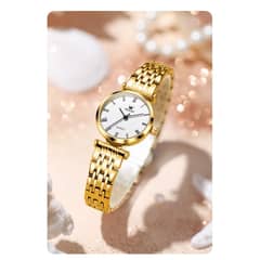 STARTECHOFFICE - Reloj de Mujer de Lujo con Pulsera de Acero Inoxidable Dorado