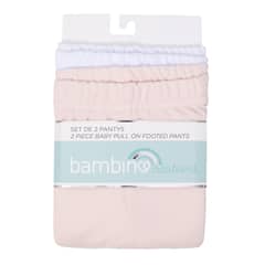BAMBINO - Set 2 Pantys Blanco Flores Niña 0-3 Meses