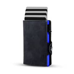 GENERICO - Billetera Inteligente con tarjetero RFID Black and Blue - Pardal