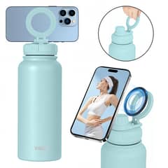 REBONEC - Botella Termica Agua Con Soporte Magnético 1000ml Color Celeste