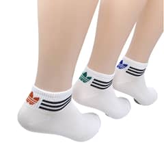 ETERNIUM - Calcetines Pack x3 Tobilleros Clásicos Unisex Color Blanco Nº 4