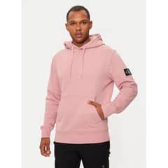 CALVIN KLEIN - Polerón con Gorro Badge Rosado