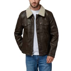 LEVIS - Chaqueta Hombre Trucker Removable Sherpa Café