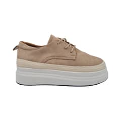 MD - Zapatilla Beige Gamuza Plataforma