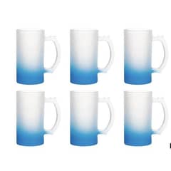 GENERICO - Pack 6 Shoperos Empavonados Para Sublimación 475 ml azul