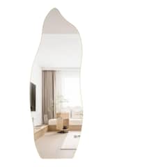 GENERICO - Espejo Decorativo Cuerpo Completo Diseño Onda Marco Dorado 160cmx50cm