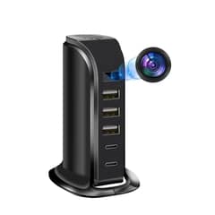 GENERICO - Cámara Espía Alámbrica Oculta Full Hd 4k Carga 4 Usb Y 1 C
