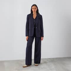 RAINDOOR - Pantalón Lineas Lurex Azul Mujer