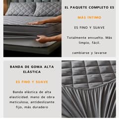 SUPERCENTER - Cubrecolchón Impermeable 1.5 Plazas + Funda De Almohada Blanco