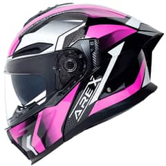 GENERICO - Casco abatible arex SR shot blanco fucsia