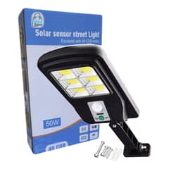 MOVILLANO - Focos Led 50 Watts Carga Solar Con Sensor De Movimiento Ip65