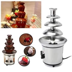 MOVI - CASCADA FUENTE DE CHOCOLATE FONDUE ACERO INOXIDABLE 4 NIVELES