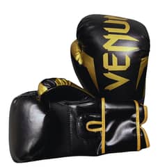 VENUM - GUANTES DE BOXEO PROFESIONAL ELITE EVO BLACK GOLD 10 OZ