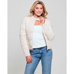 GUESS - Chaqueta New Vona Logo Jacket Mujer Blanco