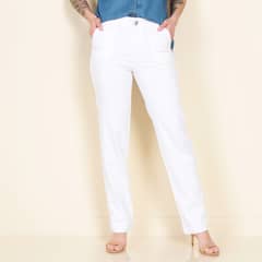 WADOS - JEANS RECTO CARGO TIRO ALTO PRETINA BASICA