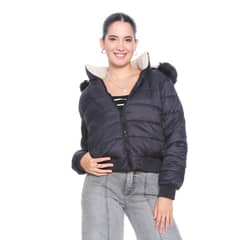 WADOS - PARKA MANGA LARGA CON PIEL EN CAPUCHA BOLSILLOS CON CIERRES