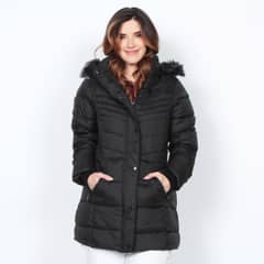 WADOS - PARKA MANGA LARGA CON PIEL EN CAPUCHA Y BOLSILLOS CON CIERRE