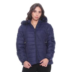 WADOS - PARKA MANGA LARGA SOLIDO CON CAPUCHA CON PIEL SINTETICA