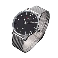 CURREN - Reloj Hombre Acero Inoxidable Plateado