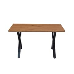 GENERICO - Mesa Rectangular Cross Industrial Natural 180x90 cm