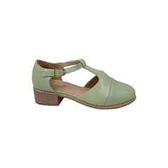 MD - Zapato Verde Taco Bajo Mujer
