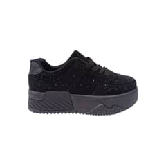 MD - Zapatilla Negra Brillos Mujer