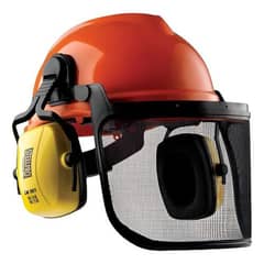 STEELPRO - Casco Con Protección Visual Y Auditiva Para Motosierra Color Naranja - Naranja