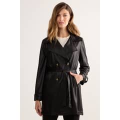 MA GRIFFE - Trench Liso Negro MAGRIFFE