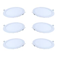 WANT - 6 Focos Panel Led 24W Redondo Embutido 170/58mm Luz Neutra