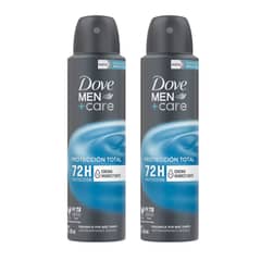 DOVE - X2 Desodorante Spray Aerosol Men Protección Total 150ml