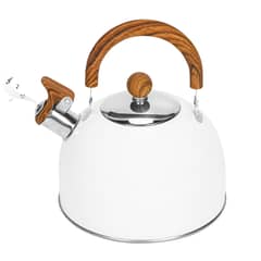 CHEFCHOICE - Tetera Silbante Pava 25Lt Acero Inoxidable Blanco