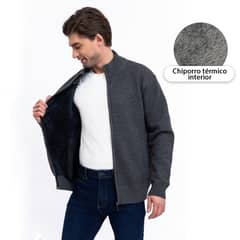 HERIEL - Sweater Chaleco Térmico Forrado Chiporro Mezcla Lana Hombre Cierre