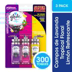GLADE - Toque: Super Pack 3 Repuestos, Aromas - Terracota - MULTICOLOR