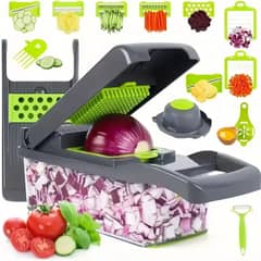 GENERICO - Rebanadora de alimentos frutas verdura Mandolina 14 pcs