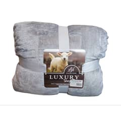 GENERICO - Frazada Plush con Sherpa Chiporro Gris Reversible 200x230
