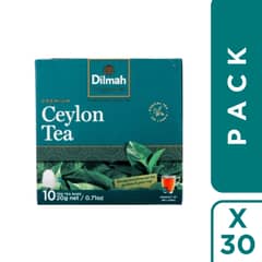 DILMAH - Pack 30 un. Te Negro Ceylon Pure 10 bolsitas c/u