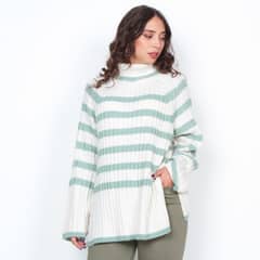 WADOS - SWEATER LISTADO MANGA LARGA CUELLO ALTO