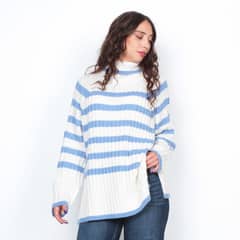 WADOS - SWEATER LISTADO MANGA LARGA CUELLO ALTO