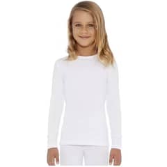 MPROPIA - Polera Blanca Manga Larga Niños Algodon 100…