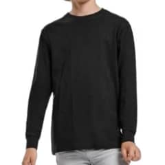 MPROPIA - Polera Negra Manga Larga Niños Algodon 100…
