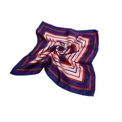 ETERNIUM - Pañuelo Satinado Mujer Diseño Patriot color Blanco Azul Rojo 60x60 cms