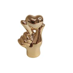 GENERICO - ADORNO DECORATIVO DE CERAMICA METALIZADA DORADA JARKONS HOME