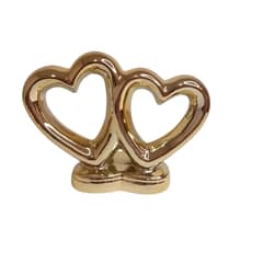 GENERICO - ADORNO DECORATIVO DE CERAMICA METALIZADA DORADA JARKONS HOME