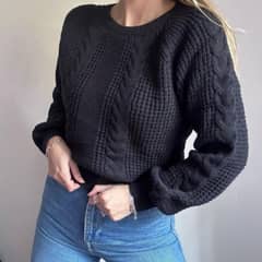 ARRAKASTA - Sweater trenzado elasticado