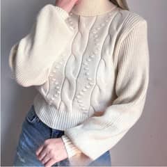 ARRAKASTA - Sweater trenzado elasticado.