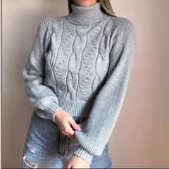 ARRAKASTA - Sweater trenzado elasticado.
