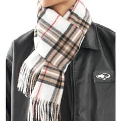 SN SONEC - Bufanda Hombre cachemira delgada cuadros y flecos Diferentes Modelos