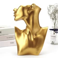 GENERICO - Escultura Decorativa Mujer Nórdica Dorada Una Pieza de Arte Funcional